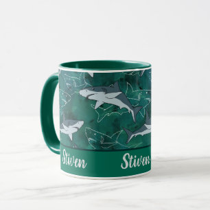 Sharks, marine,sea, fish, predator, animal, jaws,  mug