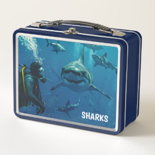 Sharks Metal Lunch Box