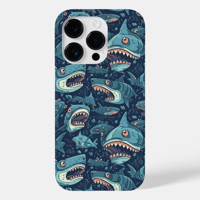 Sharks Pattern Case-Mate iPhone Case (Back)