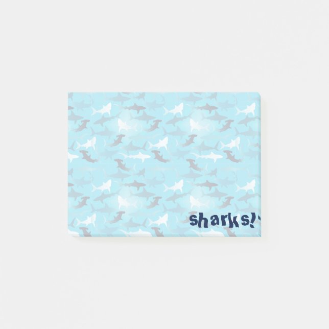 sharks! post-it notes (Front)