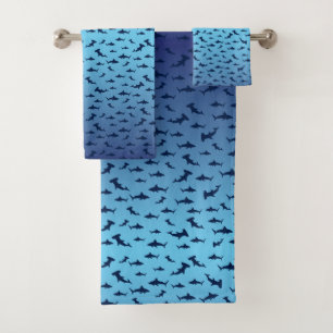 Sharks Sharks and More Sharks Bath Towel Set