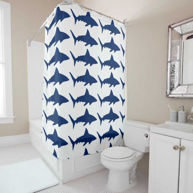 Sharks Shower Curtain (In Situ)