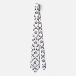 Sharks Starfish Ocean Life Nautical Coastal Tie
