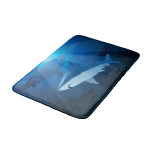 Sharks swimming bath mat