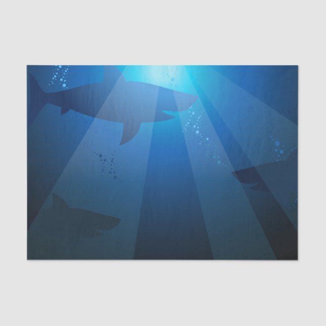 Sharks swimming tissue paper (Front)