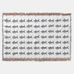Sharks Throw Blanket