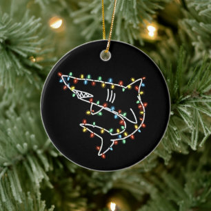 Sharks Tree Christmas Xmas Pet Animal Shark Lover Ceramic Tree Decoration