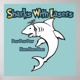 Sharks With Lasers Poster