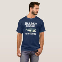 Sharky Is Going To Bite You Design - Basic Dark T-