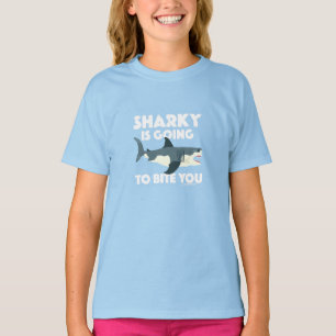 Sharky Is Going To Bite You Design - Girls' Basic  T-Shirt
