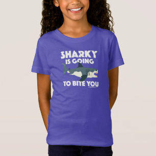 Sharky Is Going To Bite You Design - Girls' Fine J T-Shirt