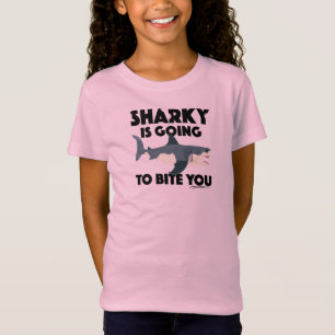 Sharky Is Going To Bite You Design - Girls' Fine J T-Shirt