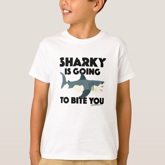 Sharky Is Going To Bite You Design - Kids' Basic T T-Shirt (Front)