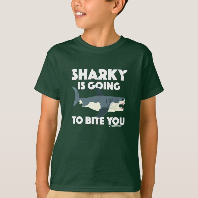 Sharky Is Going To Bite You Design - Kids' Basic T T-Shirt (Front)