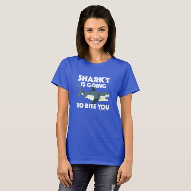 Sharky Is Going To Bite You Design - Men's Basic T T-Shirt (Front Full)
