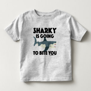 Sharky Is Going To Bite You Design - Toddler Fine  T-Shirt