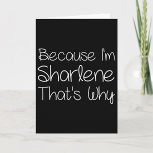 Sharlene Funny Personalised Birthday Women Name Gi Card