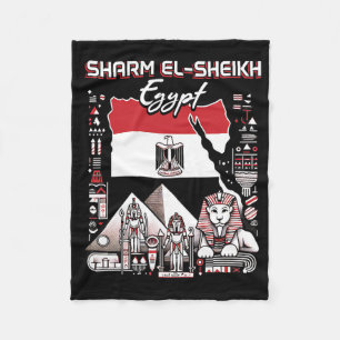 Sharm El-sheikh Egypt Family Trip Vacation Souveni Fleece Blanket