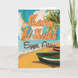 Sharm El Sheikh - Egypt vintage travel poster Holiday Card