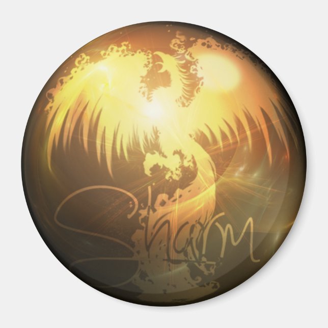 Sharm Phoenix Round Magnet (Front)