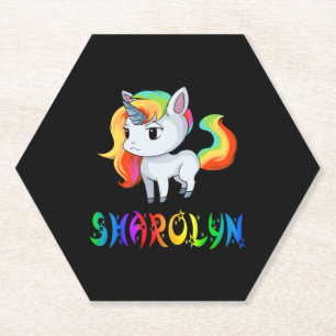 Sharolyn Unicorn Paper Coaster