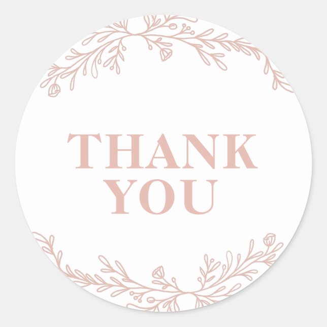 Sharon Classic Modern Elegant Floral Label Sticker (Front)