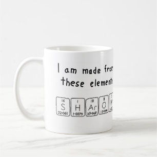 Sharon periodic table name mug