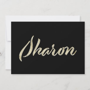 Sharon white gold Handwriting Card