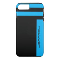 Sharp Blue & Black Minimalist with Name Tough