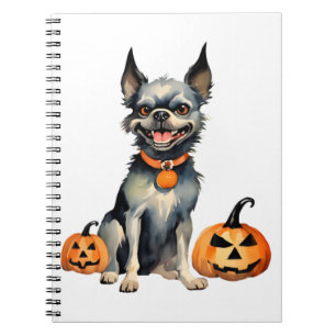 Sharp Dog Guards Halloween Pumpkins Premium Notebook