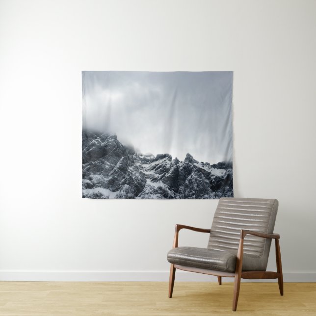 Sharp edges of mountains and soft clouds tapestry (In Situ (Horizontal))