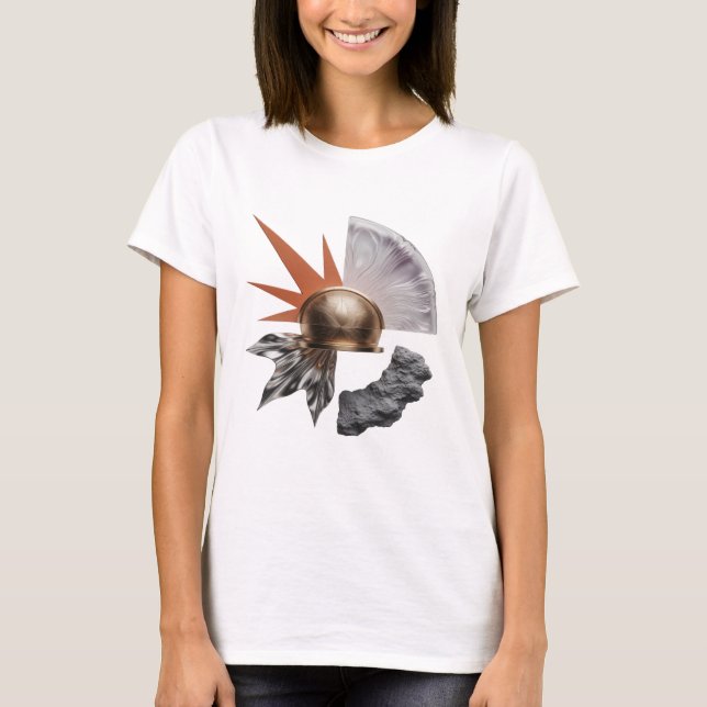 Sharp Gold ABSTRACT ART Art Print T-Shirt (Front)