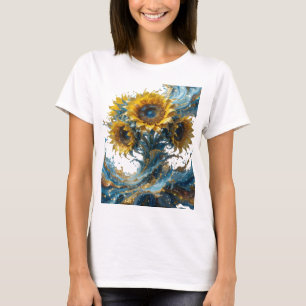 Sharp Gold ABSTRACT ART Graphic Tee