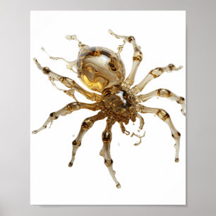Sharp Gold GOLDEN SPIDER Quote Design Poster