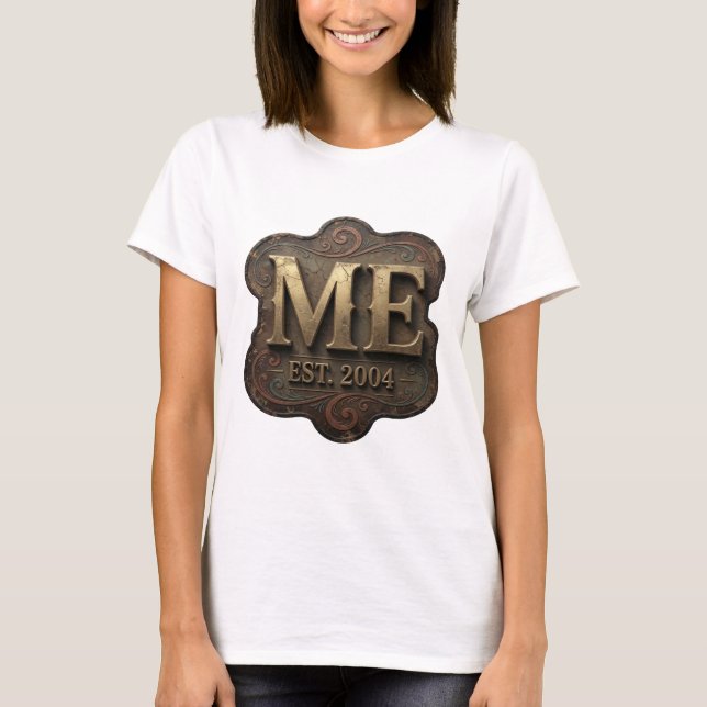 Sharp Gold ME EST 2004 Graphic Design T-Shirt (Front)