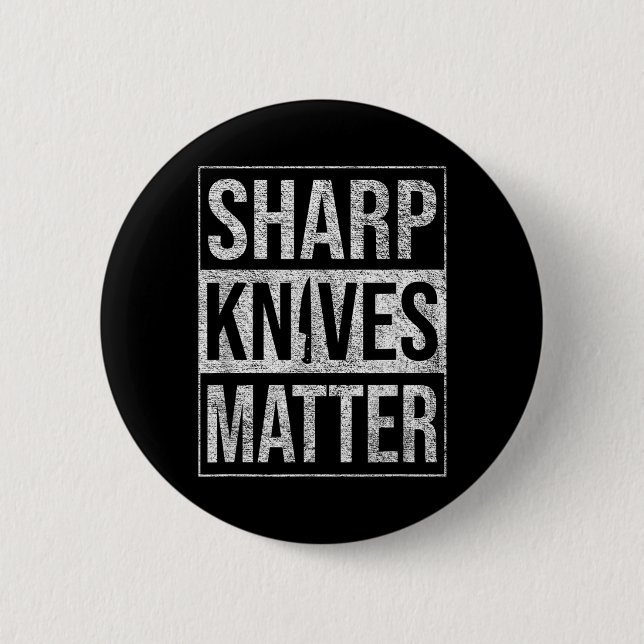 SHARP KNIVES CHEF KNIFE CULINARY SKILLS PRECISION 6 CM ROUND BADGE (Front)