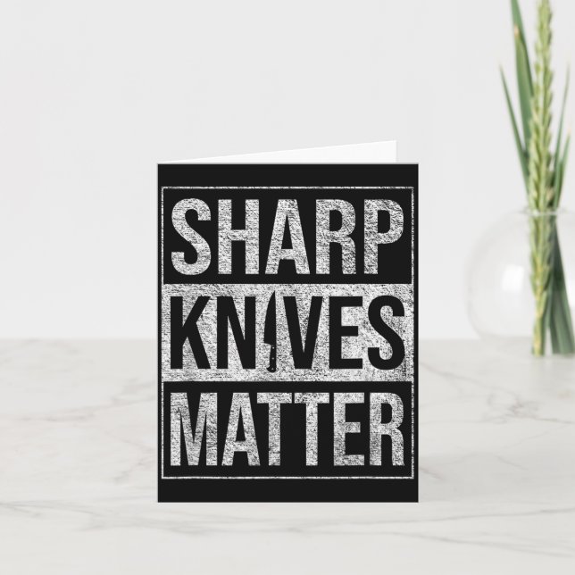 SHARP KNIVES CHEF KNIFE CULINARY SKILLS PRECISION CARD (Front)