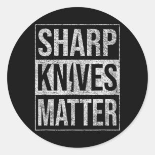 SHARP KNIVES CHEF KNIFE CULINARY SKILLS PRECISION CLASSIC ROUND STICKER