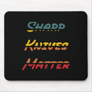 Sharp Knives Sticker Mouse Pad