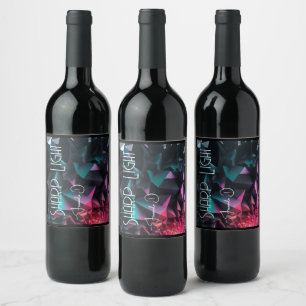 Sharp Light Geometric Edgy Abstract Shape Wine Label