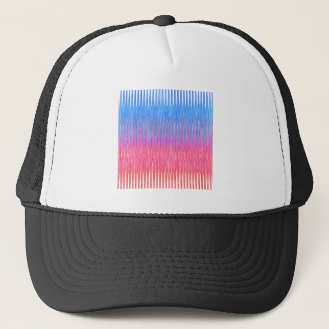 Sharp Lines of Yin Yang Abstraction Art Design Trucker Hat (Front)