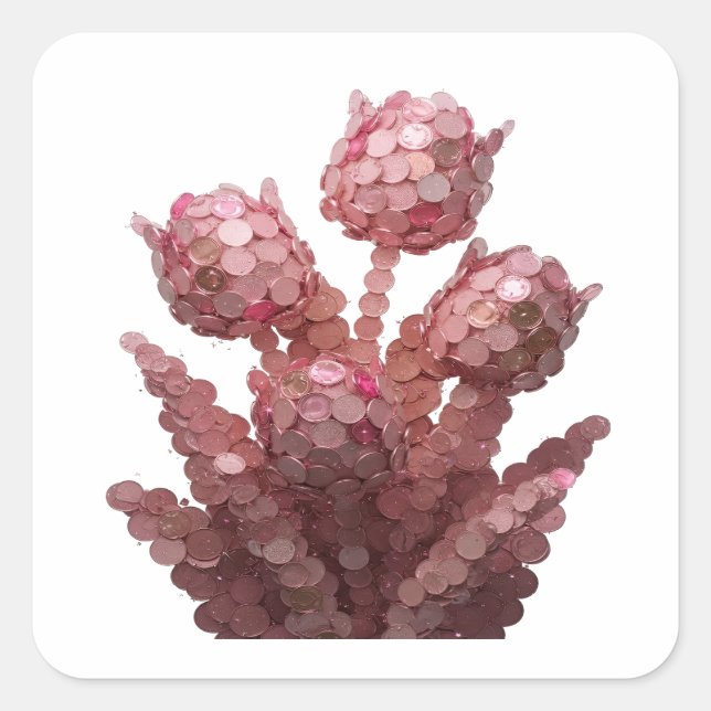 Sharp Pink Abstract Gift Sticker (Front)