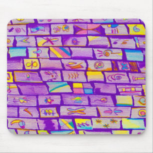 Sharp Purple Bricks Mousepad