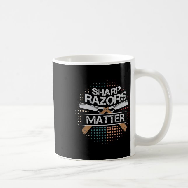 Sharp Razors Barbers Shop Shaving Gift  Coffee Mug (Right)