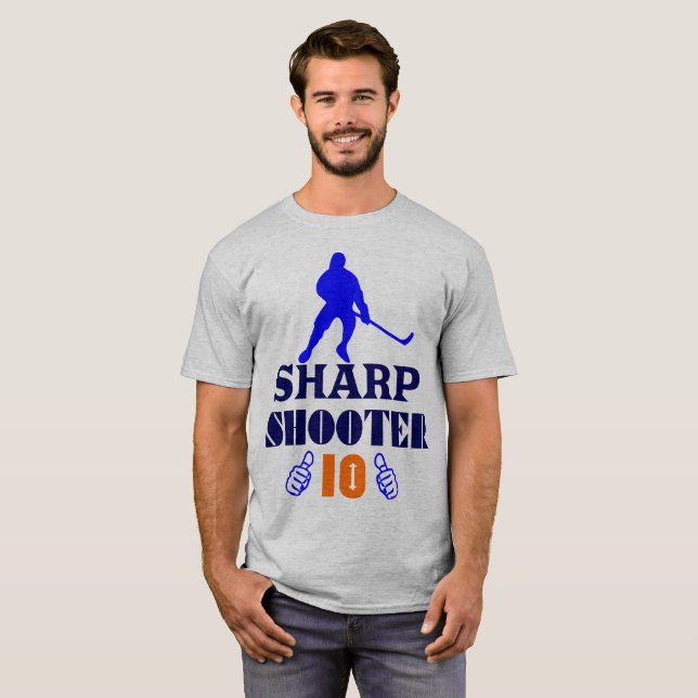 🏆👍Sharp Shooter 10 American Men's Classic Basic T-Shirt (Front Full)
