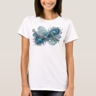 Sharp Silver ABSTRACT ART Design T-Shirt