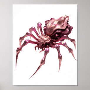 Sharp Silver ABSTRACT ART Modern Design Poster