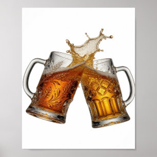 Sharp Silver CHEERS TO GOOD HEALTH Poster