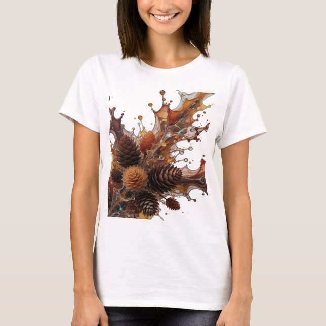 Sharp Silver CHOCOLATE FLAKES 3D Text Art T-Shirt (Front)