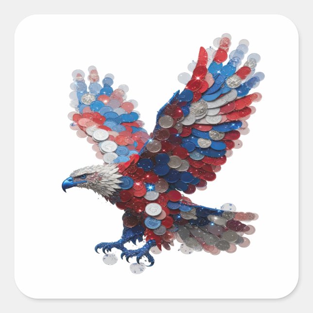 Sharp Silver EAGLE Sticker Print (Front)